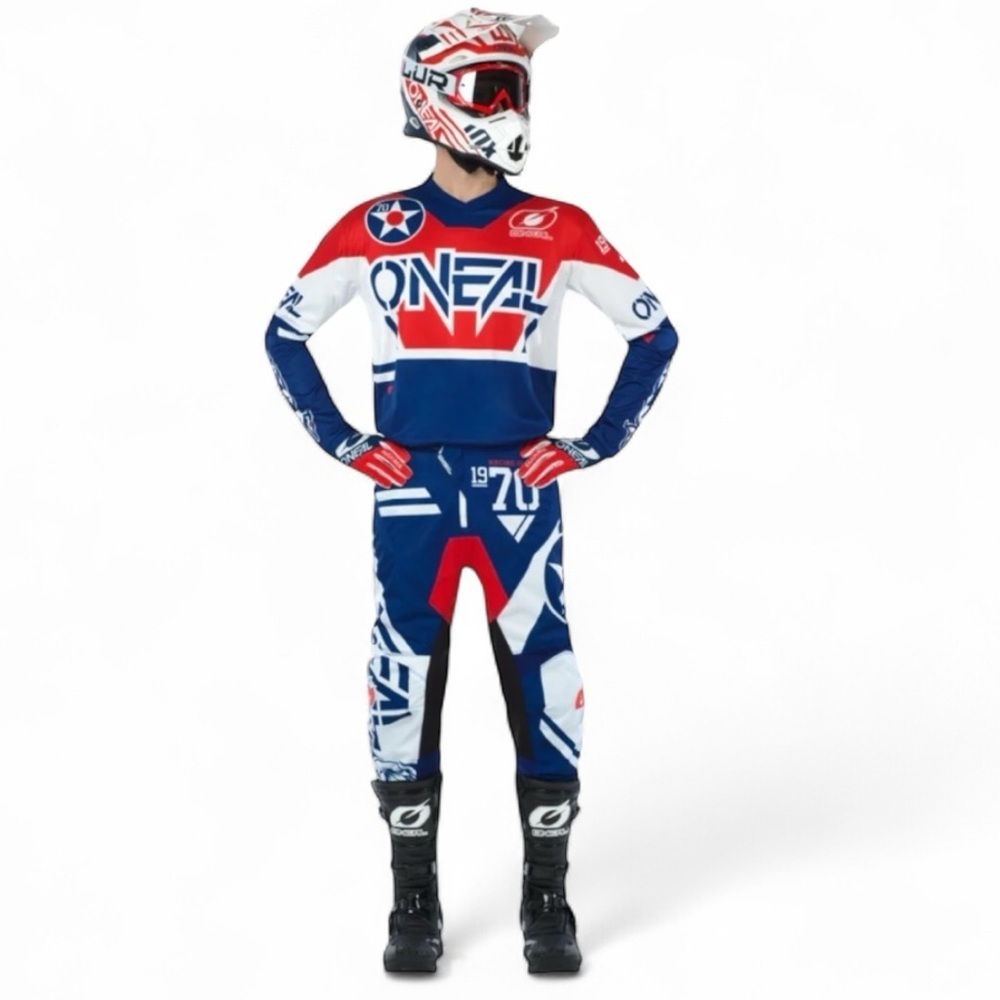 O'NEAL Element Warhawk Pants Red Blue Dirt Bike Motorcycle Youth Size 28